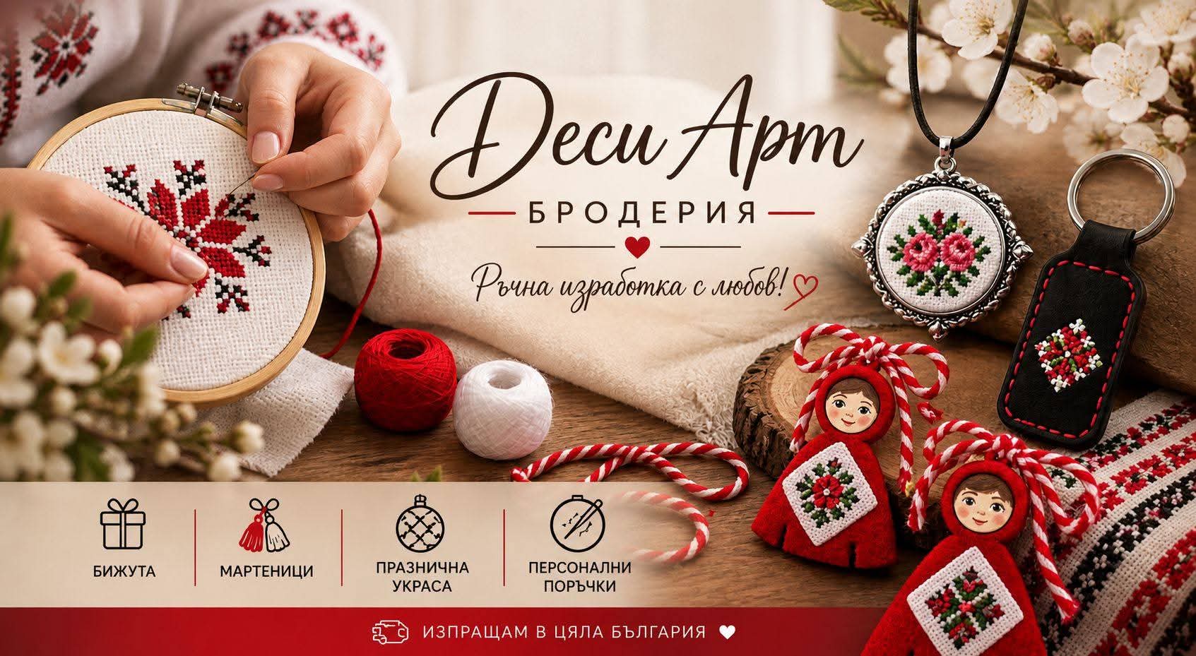 Бродерия, ушита с любов