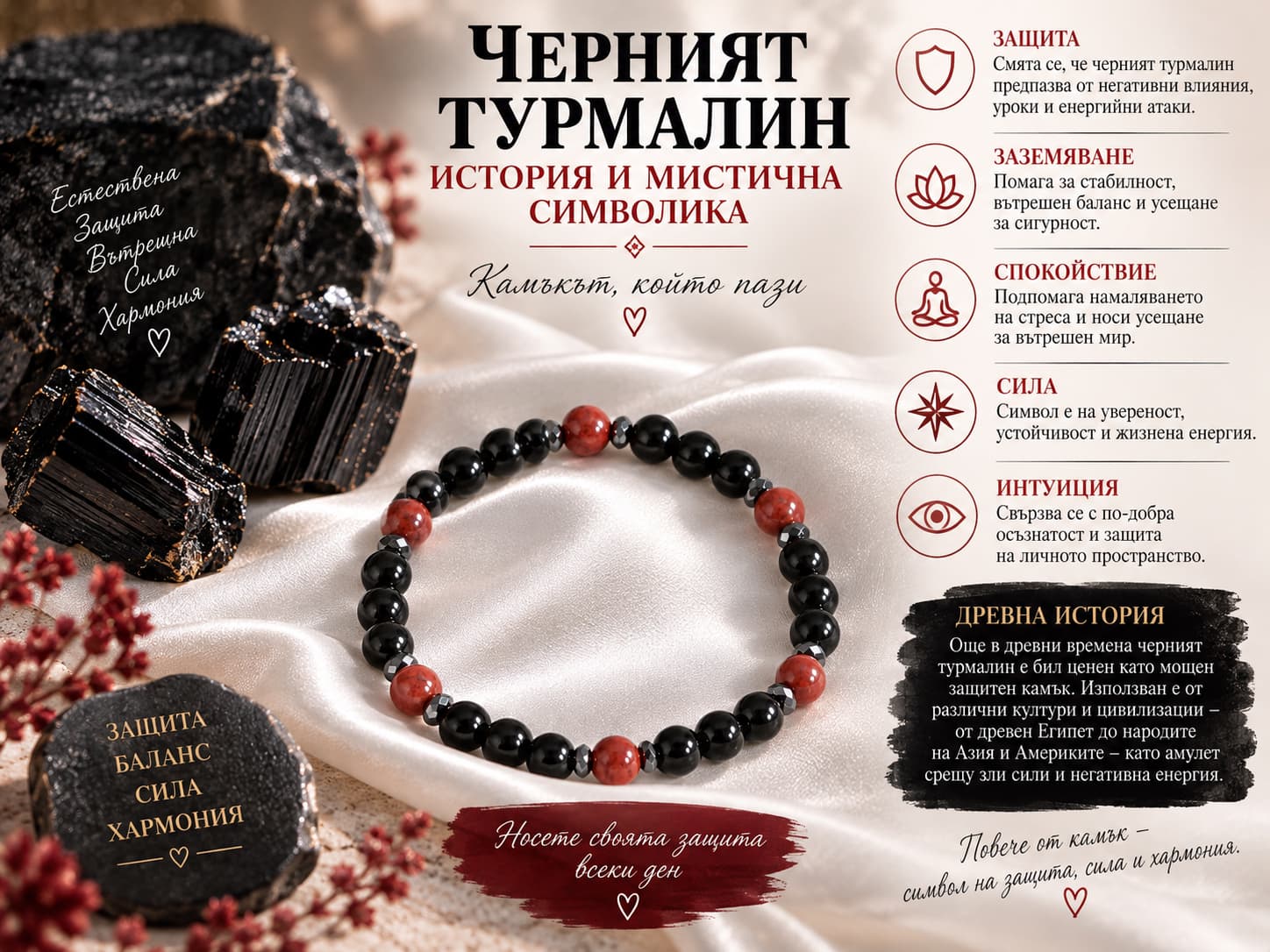 ЧЕРЕН ТУРМАЛИН – КАМЪКЪТ НА ЗАЩИТАТА И МИСТИЧНАТА СИЛА