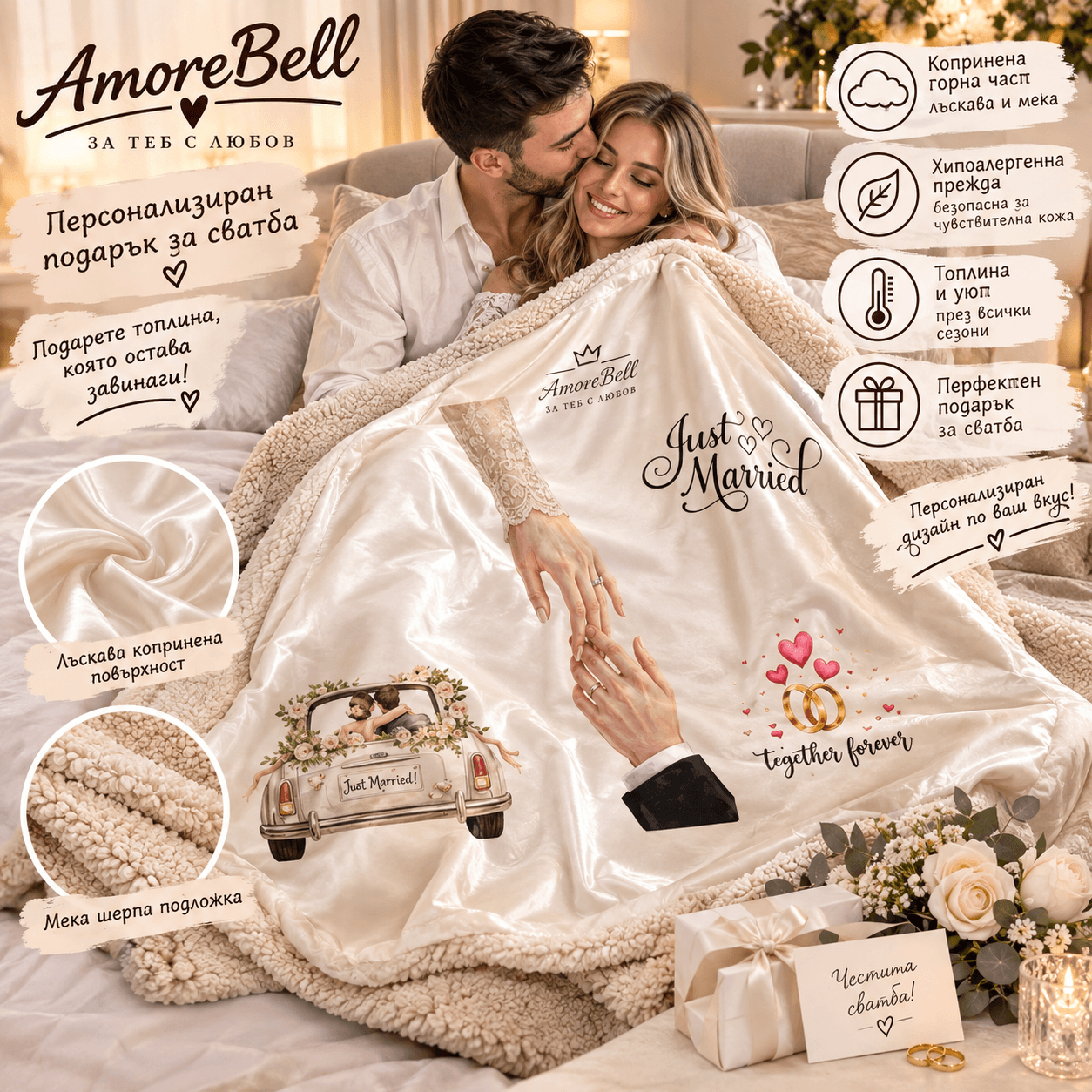Blanket Love AmoreBell -Дизайнерски завивки