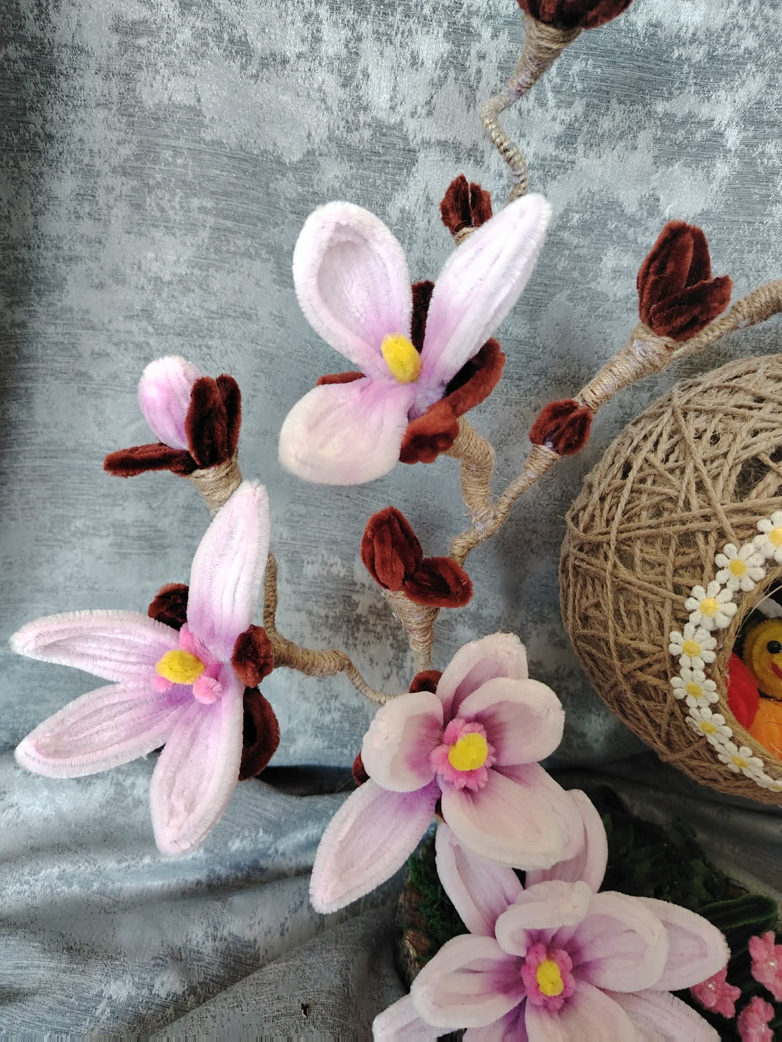 Клонка магнолия с висящо яйце.