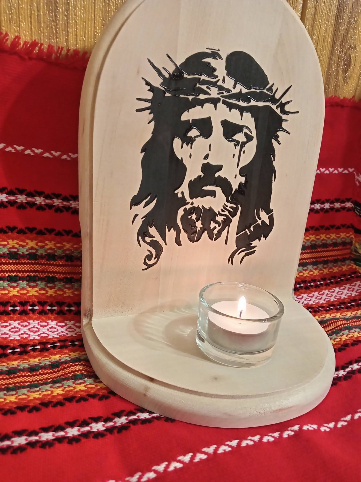 Свещник с образа на Христос